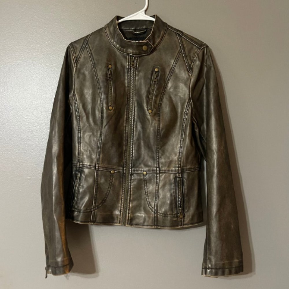 TCEC Faux Leather Moto Jacket